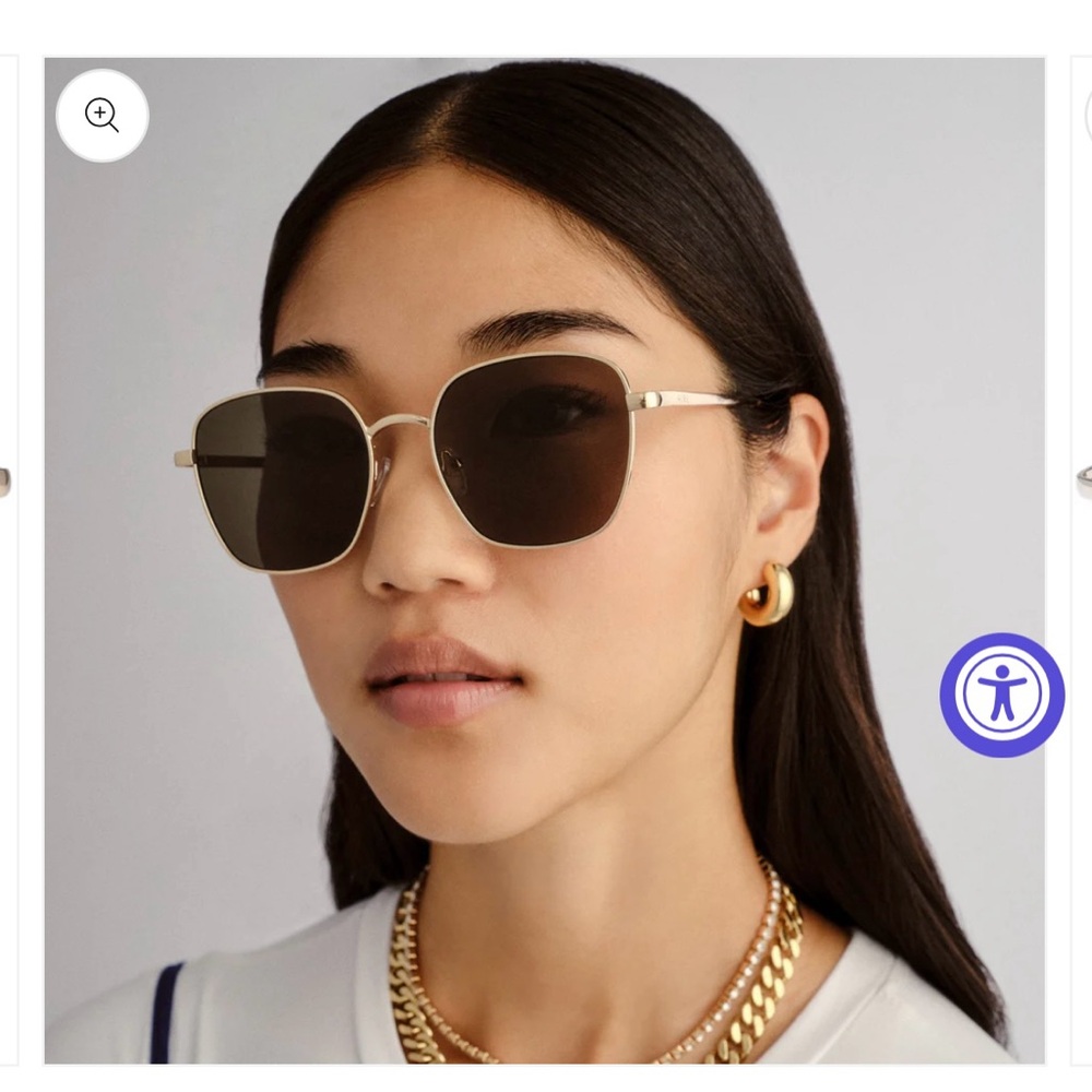 Gold and Black Oversized Square Sunglasses